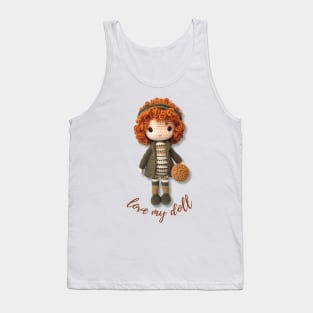 Handmade Wool Doll, Cozy and Cute - design 5 Tank Top